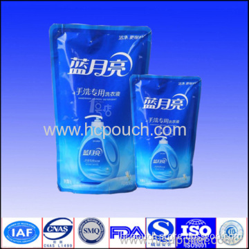 Stand Up Bags For Liquid Detergent With Zipper 